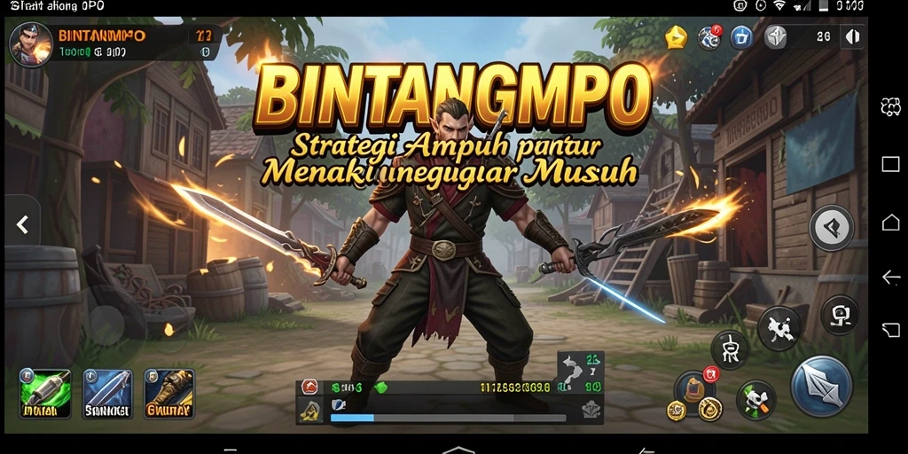 Screenshot gameplay <strong>BINTANGMPO</strong> menampilkan strategi pertempuran yang mendebarkan.