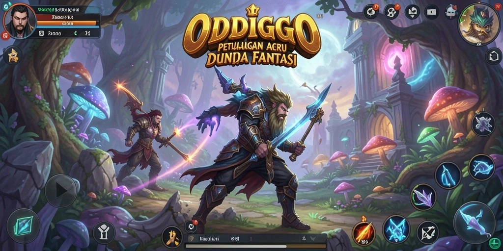 Gameplay seru dalam ODDIGO dengan aksi pertarungan yang mendebarkan.