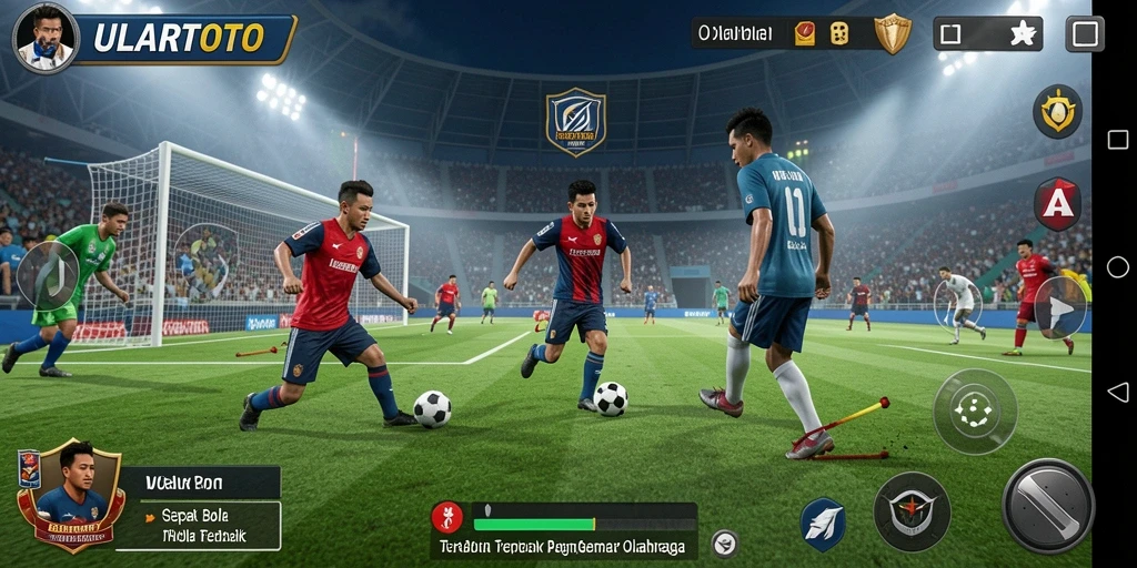 Gameplay ULARTOTO yang mendebarkan di lapangan sepak bola.