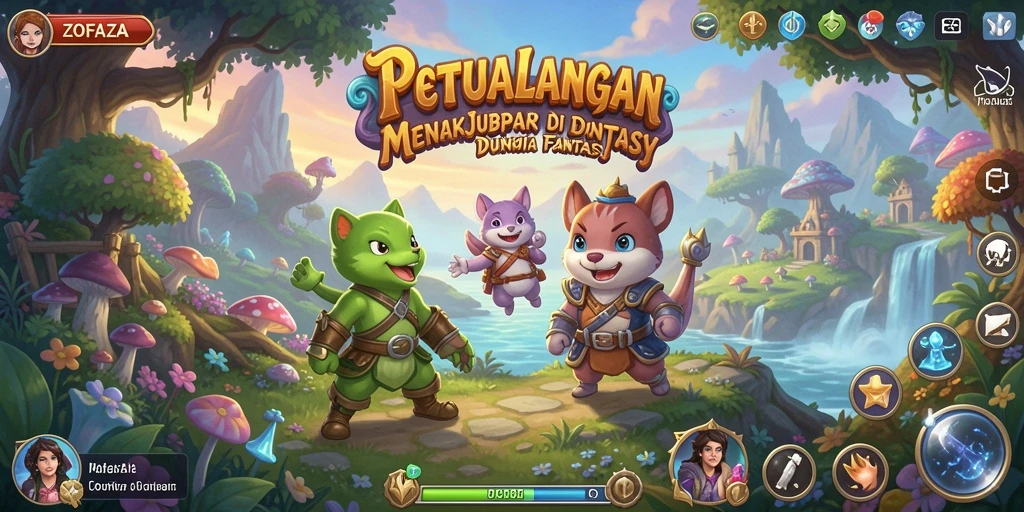 Gameplay seru ZOFAZA dengan eksplorasi yang mendalam.